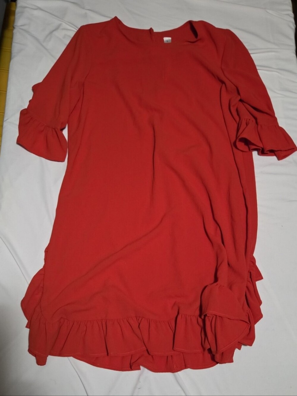 Uncle frank Women's large orange knee length dress #30